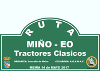 cartel ruta mino eo de tractores clasicos